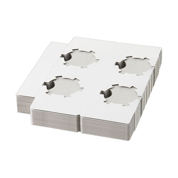 （まとめ） 水野産業コーン＆カップホルダー 4個用 1パック（25枚） [x10セット]