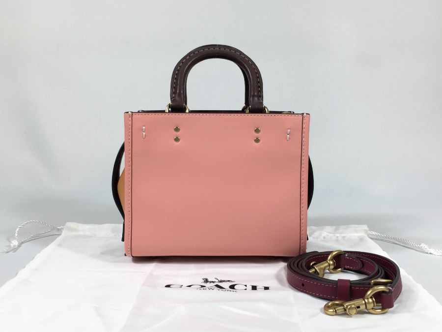 ハンドバッグ 2way ショルダーバッグ ローグ17 レザー ピンク 【中古品】