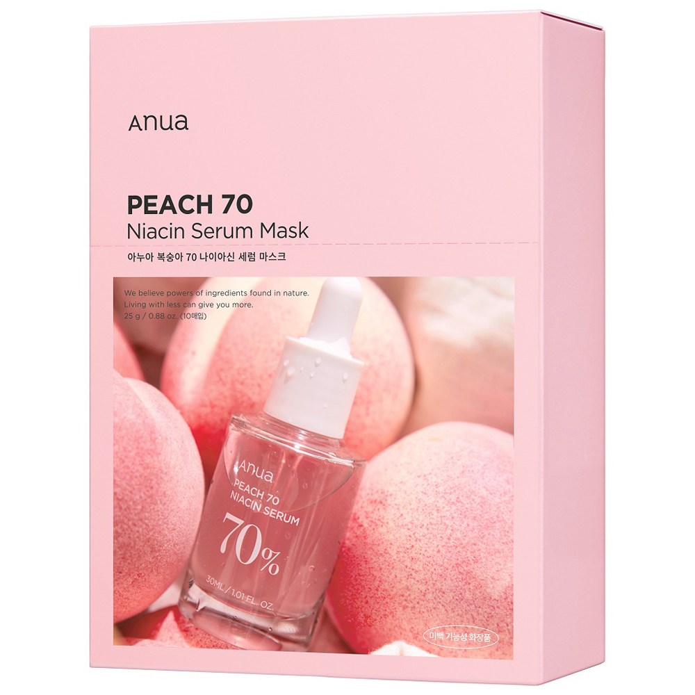 アヌア桃70ナイアシンセラムマスクパック10個入り1個