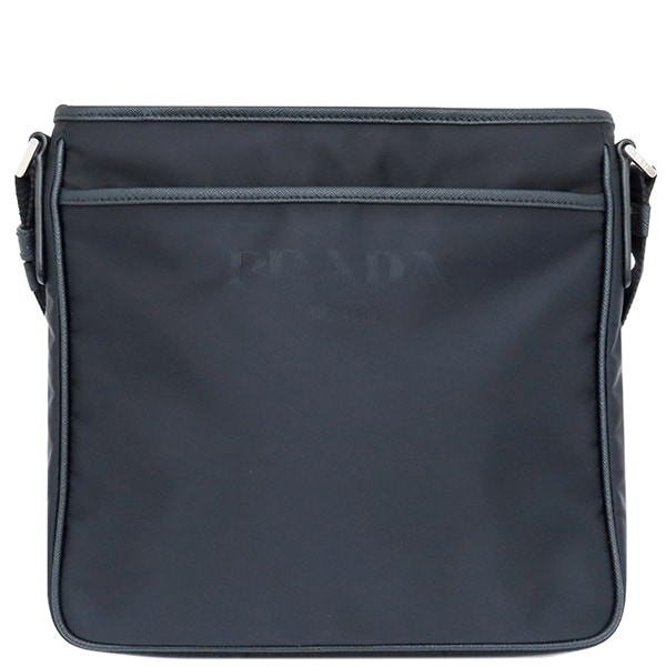 プラダ PRADA ショルダーバッグ 三角ロゴ ナイロン ネイビー シルバー金具 紺 テスートナイロン 【中古】 85,490円