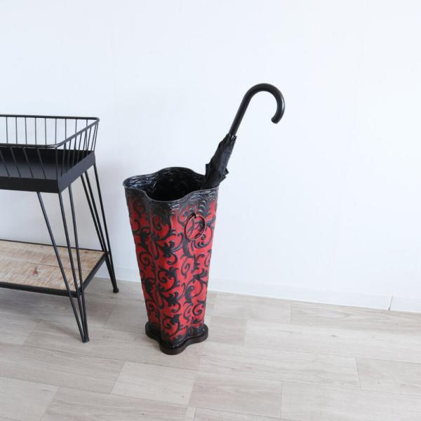 傘立て おしゃれ スリム アンティーク アイアン 外置き アンブレラハンガー アンブレラスタンド コンパクト ボタニカル φ23×H53cm