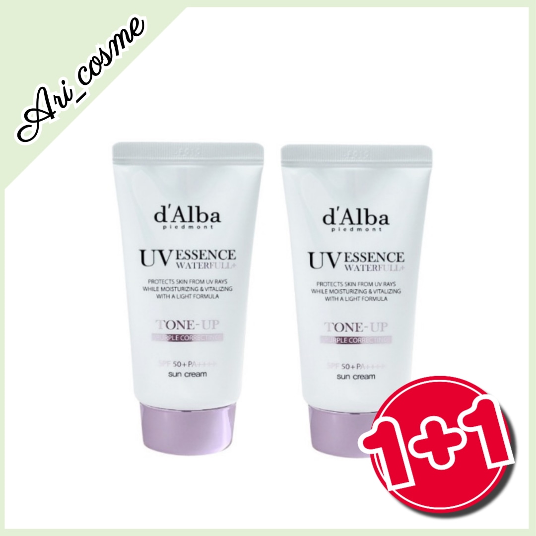 [プレミアム UVケア] ビーガン ウォーターフル パープル トーンアップ 日焼け止め SPF50+PA++++ 50ml+50ml/クールトーン補正