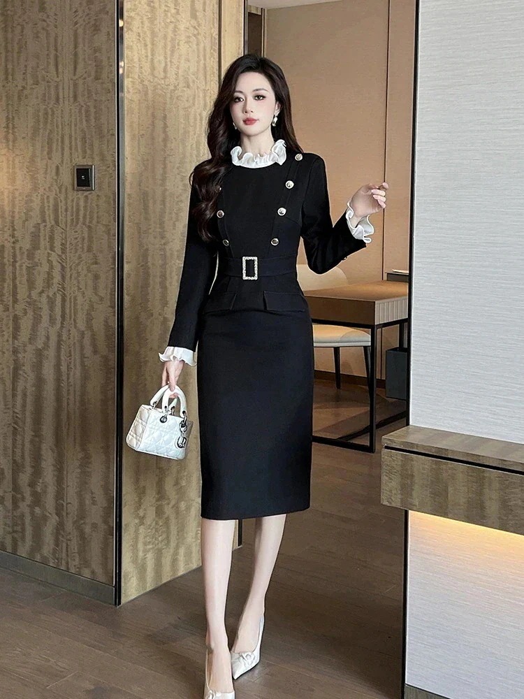 結婚式 ドレス 秋 ウェディング 演奏会 フリル 同窓会 卒業式 ワンピース 披露宴 大人 二次会 キャバ パーティー
