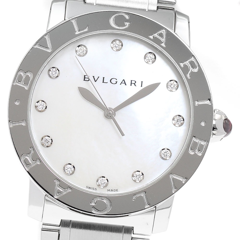 ブルガリ BVLGARI BBL37S ブルガリブルガリ 12P ダイヤ 自動巻き ボーイズ 良品 保証書付き_901075【中古】