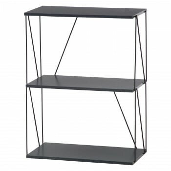 不二貿易 C/D:67322 EZBOワイヤーラック3段 60幅 ダークグレー