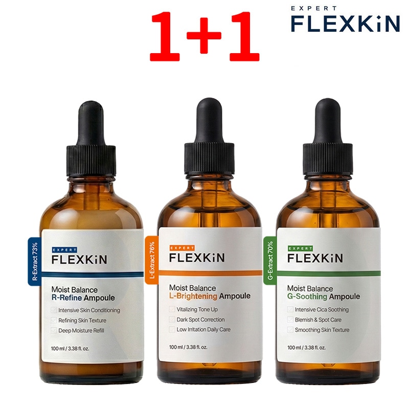 【保湿/美白/鎮静】[1+1]R-リファイン/L-ブライトニング/G-スージングアンプル100ml 高保湿/肌トーン改善/赤み緩和/皮膚科専門家用/韓国正規品(+サンプル追加贈呈)