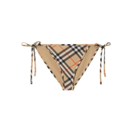 BURBERRY Women Swimsuit 8122513 SADIE CHK B9368 NEUTRALS BLACK