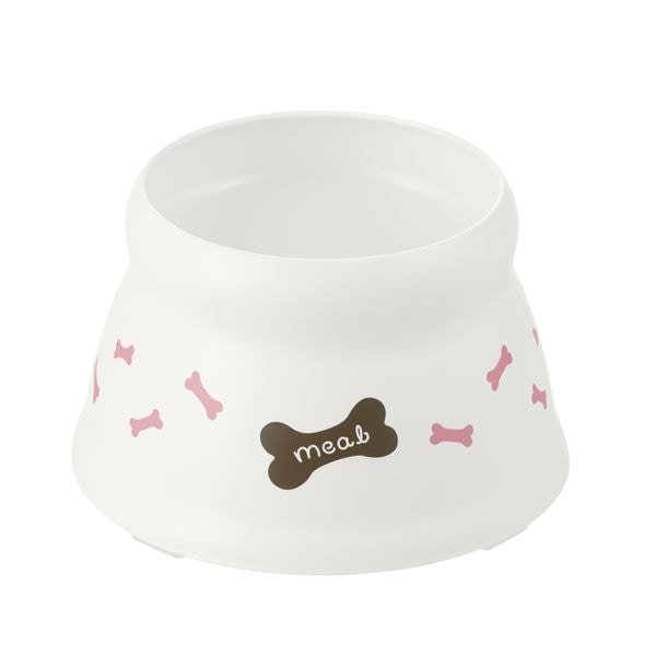 （まとめ）こぼれにくい 脚付ドッグディッシュ S ホワイト(×10セット)