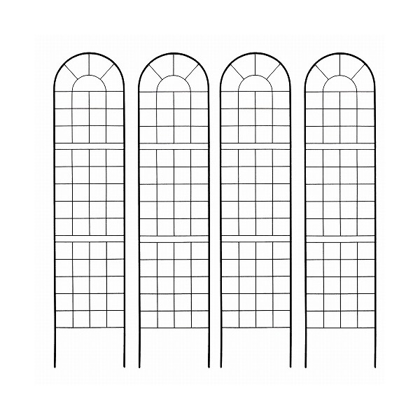 住まいスタイル クラシックフェンス ハイタイプ 4枚組 ブラック YB016H-4P-BLK メーカー直送