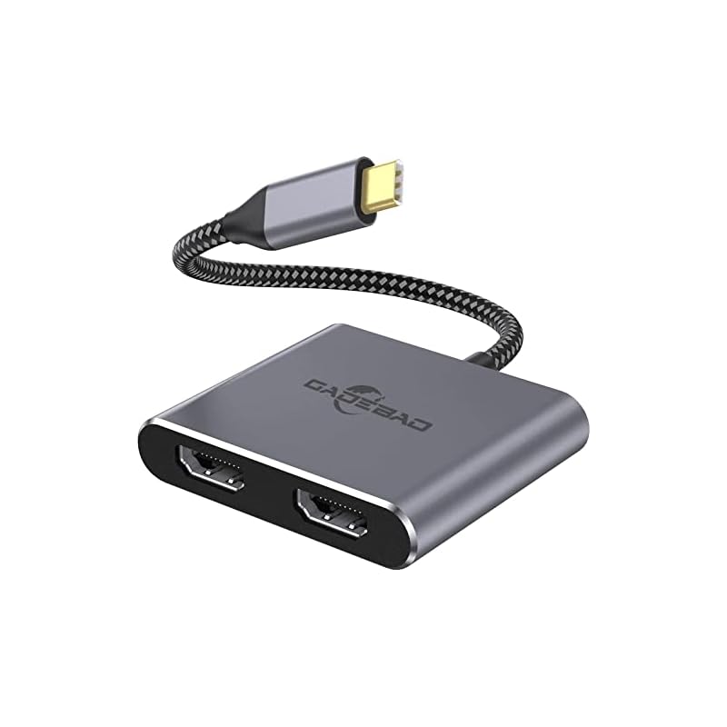 USB C HDMI 変換アダプタ 4K@60Hz 2-in-1 USB Type C デュアル HDMI ハブ 1080P MacBook Pro 2020/2019/2018MacBook Ai 4,376円