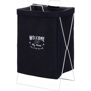 (6個セット) ランドリーバスケット 洗濯かご 幅37cm デニム ネイビー 横型取手付き スチール 脱衣所 洗面所 洗濯物