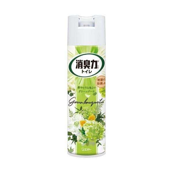 （まとめ） エステートイレの消臭力スプレー グリーンブーケ 365mL 1セット（3本） [x5セット]