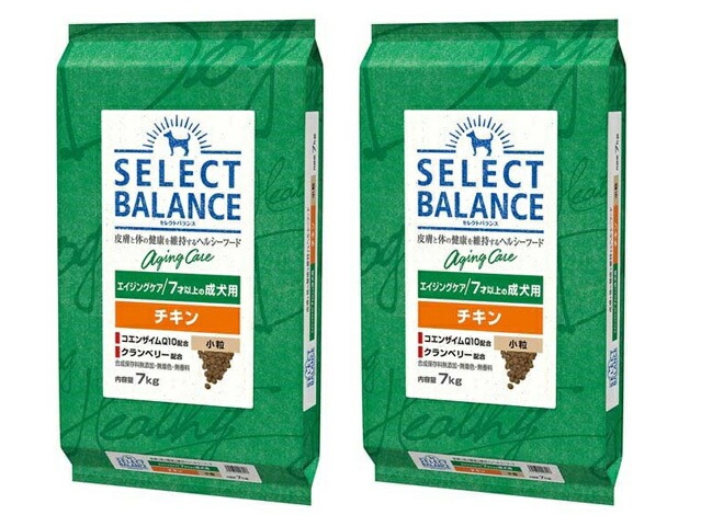 セレクトバランス エイジングケア チキン 小粒 ７才以上の成犬用 7kg 2個セット
