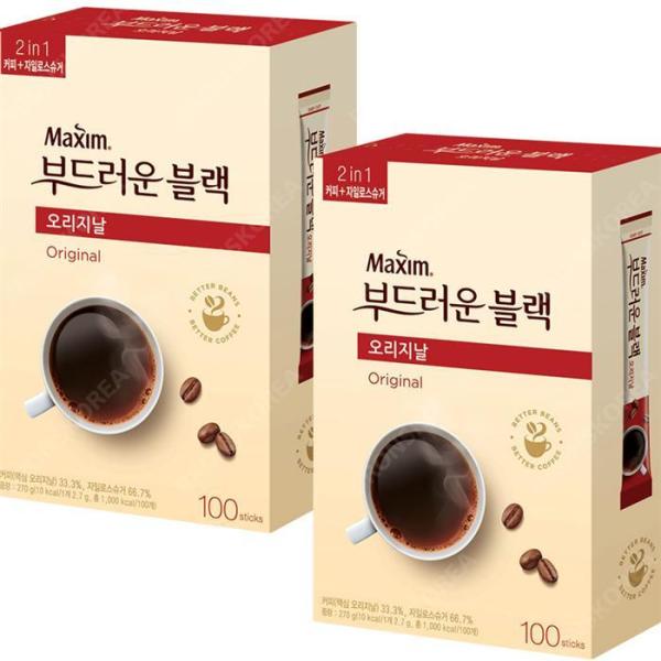 マキシム なめらか ブラック オリジナル 100TX 2個 コーヒーミックス砂糖