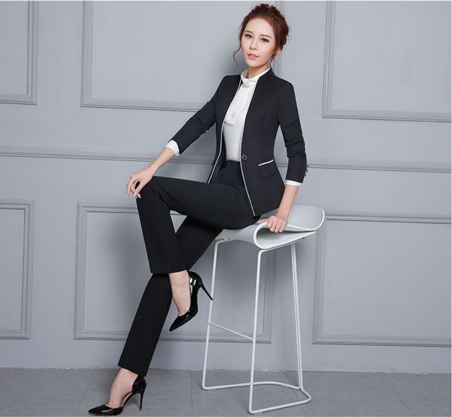品質良い!店舗お勧め!セット女性用長袖フォーマルリクルートセットジャケット＋パンツジャケット＋スカート上下二点　通勤就活オフィス卒業式OL　ブラック　グレー