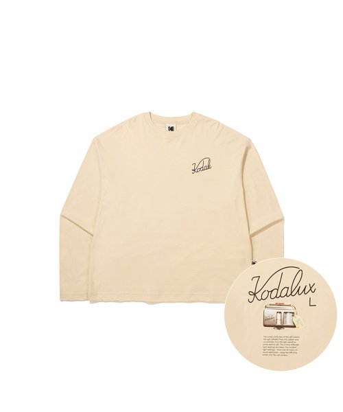コダックエッセンシャルコダラックスロングスリーブ T シャツレディースアイボリー