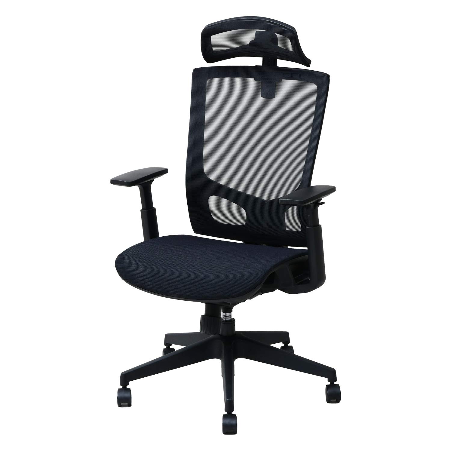 パソコンチェア 肘付き ヘッドレスト付き HFM-33HA(BK) ブラック 13,652円