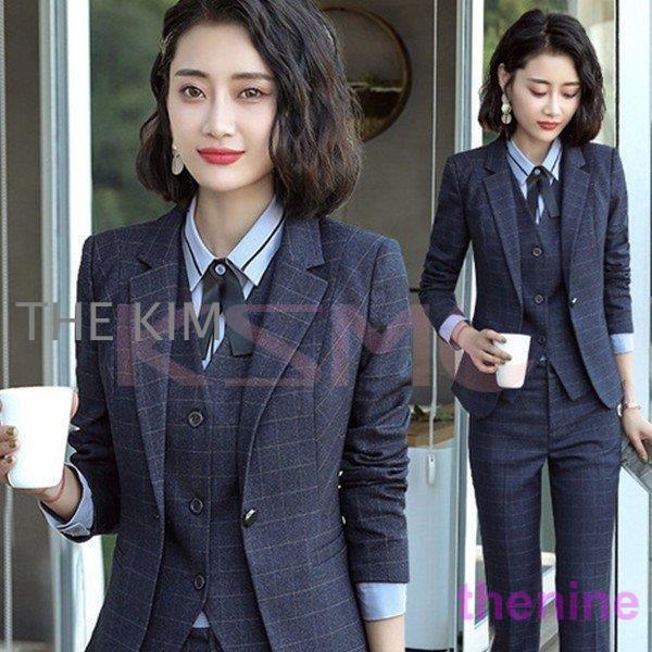 スーツ レディース ストレッチ パンツスーツ ビジネススーツ セット 4点セット 春 夏 秋 冬 ビジネス 通勤 OL 女性 オフィス カジュアル 通勤服 仕事 会社