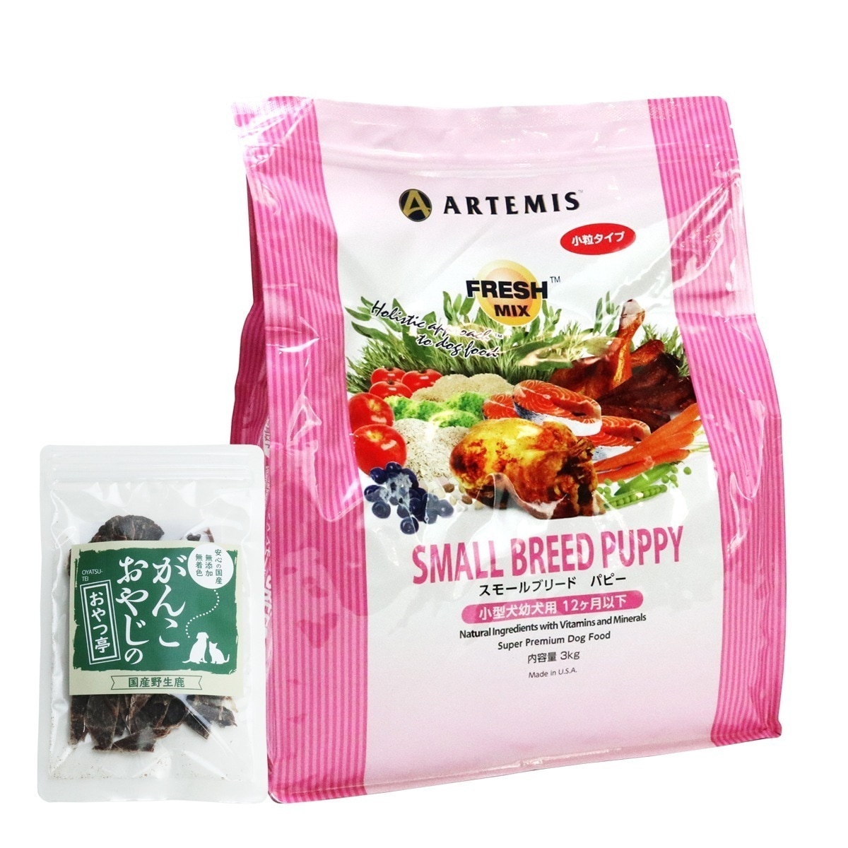 フレッシュミックス ドッグフード スモールブリード パピー 3kg【国産鹿肉ジャーキー付き(お試しサイズ)】 6,600円