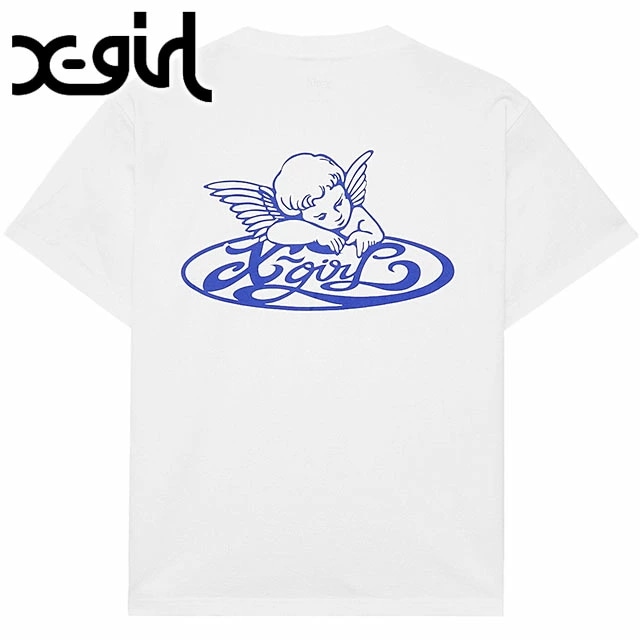 メール便 エンジェルロゴ ショートスリーブTシャツ [105252011036] ANGEL LOGO S/S TEE レディース トップス 半袖 xgirl WHITE ホワイト 白 正規取扱店