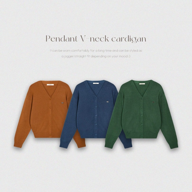 [MADE/限定数量] マーリンペンダントVネックカーディガン cd1261