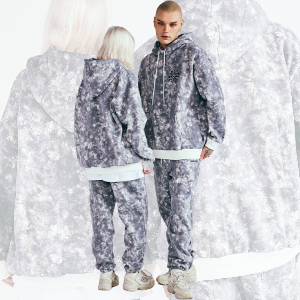 [UNISEX] [男女兼用] STONE PRINT JOGGER PANTS OVERFIT 裏起毛 捺染 ジョガーペンツ オーバーサイズ