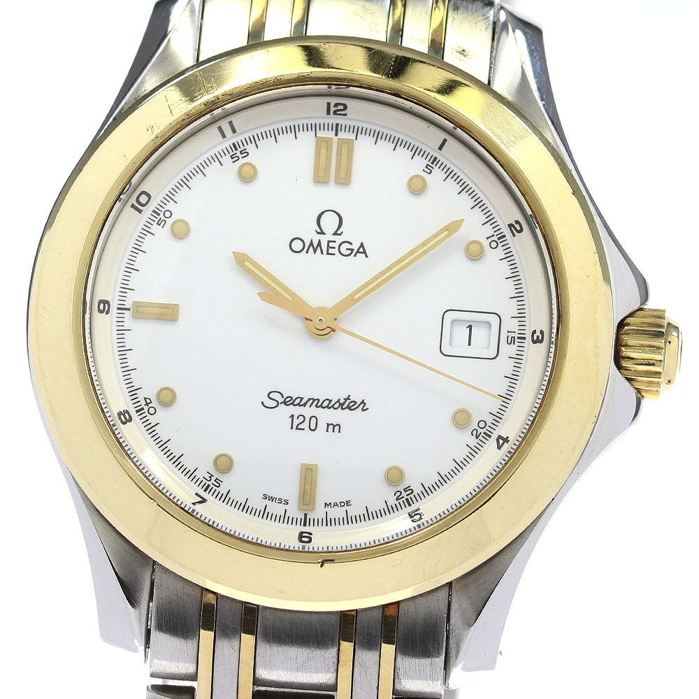 オメガ OMEGA 2311.20 シーマスター120 YGコンビ デイト クォーツ メンズ _834777【中古】