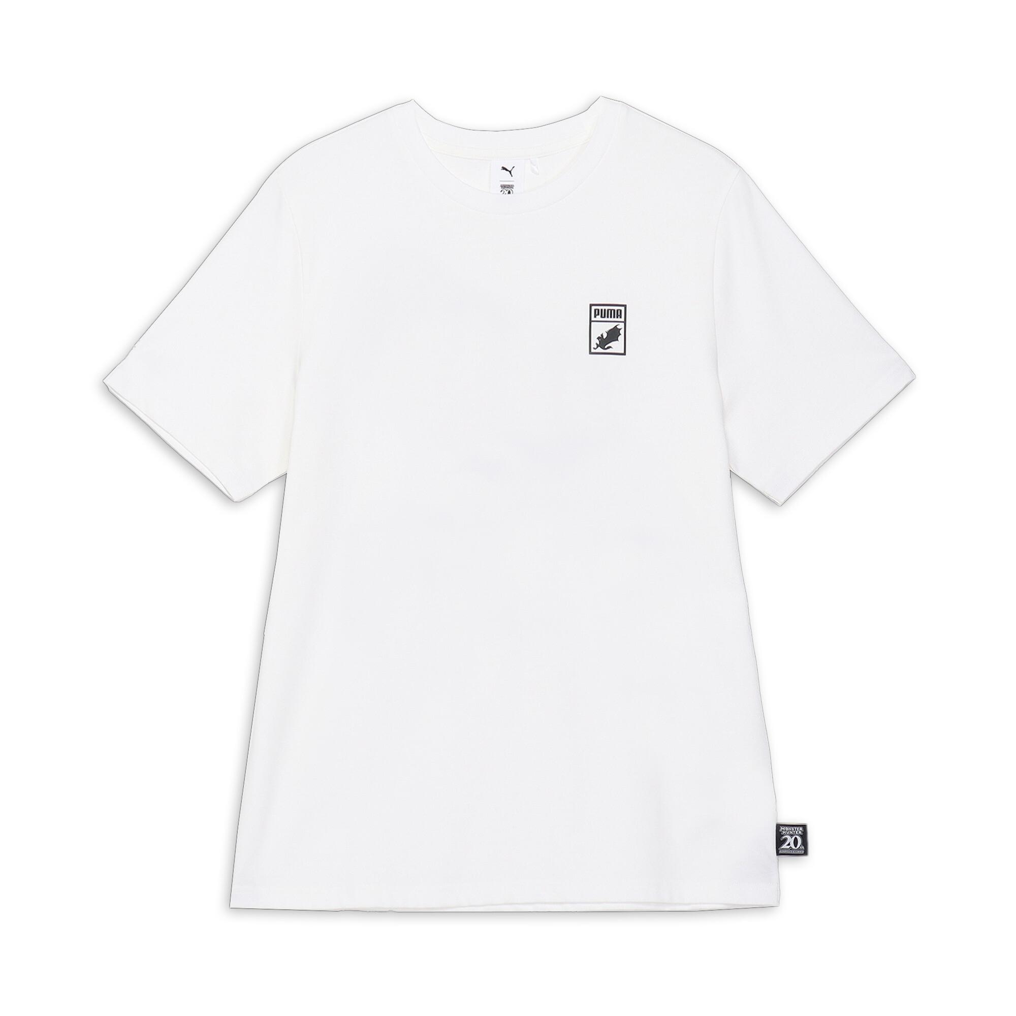 【新品/公式】 PUMA X MONSTER HUNTER_Mサイズ_SS TEE　プーマ ホワイト 公式グッズ 公式ライセンス colleize コレイズ アニメ キャラクター グッズ