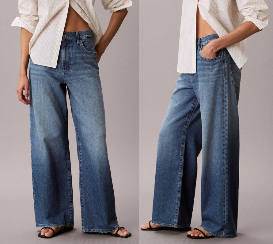 Womens Wide Denim Pants (47F731G-SDI)