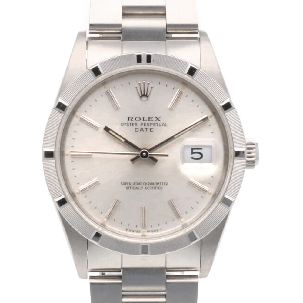 今季一番 腕時計 オイスターパーペチュアル デイト 1991年式 N番 ステンレススチール 中古 メンズ 15210 腕時計