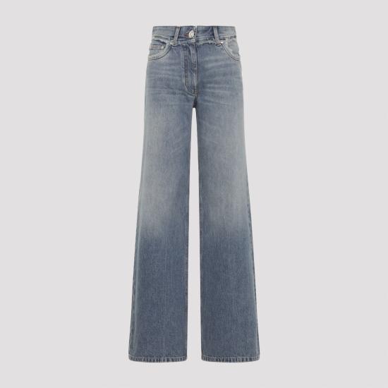 VERSACE Women Denim Pants 1023064 1A17046 1D800 MEDIUM BLUE