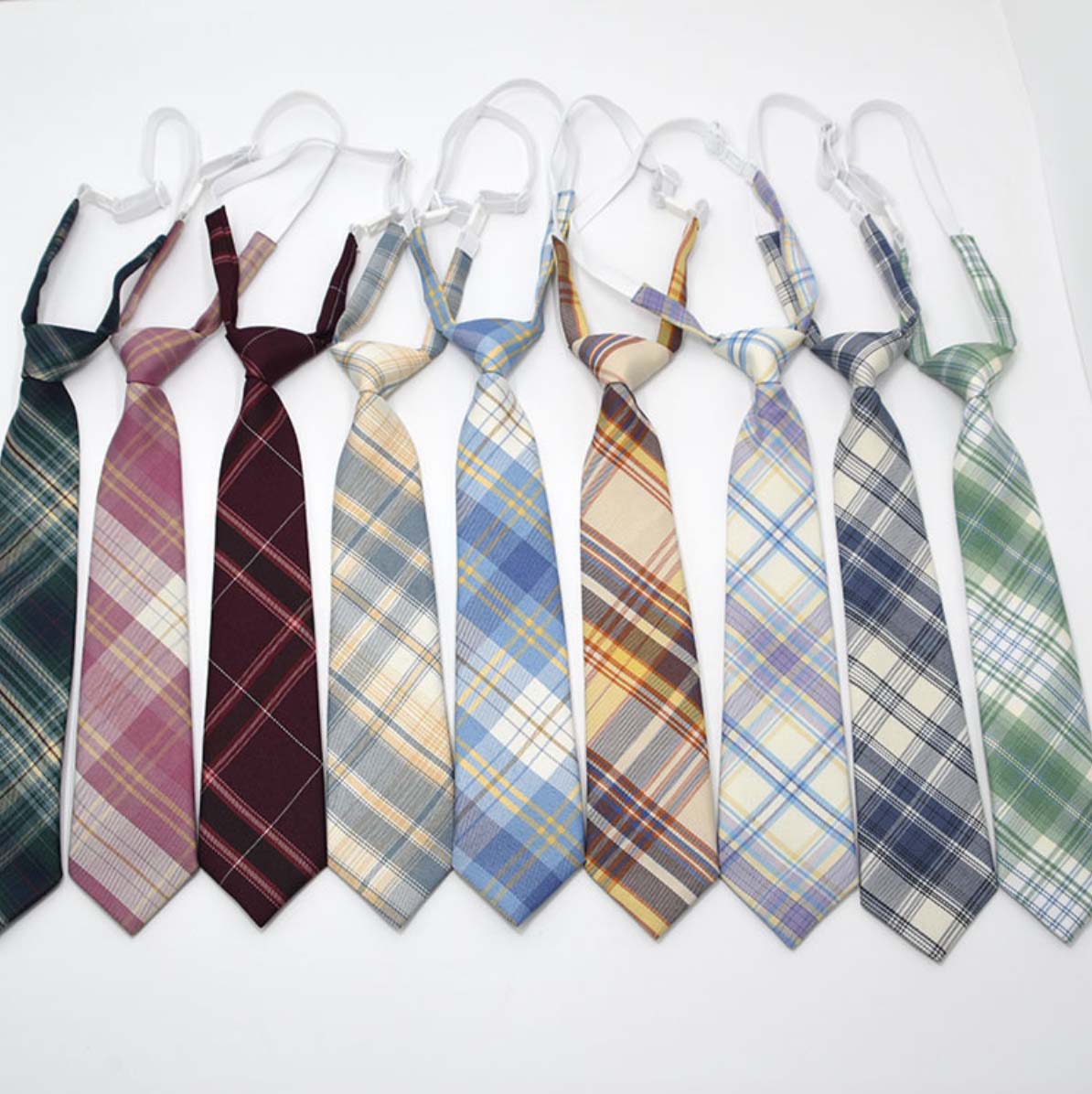 制服リボン ワンタッチ ネクタイ 蝶ネクタイ クイックネクタイ 制服りぼ 女子高生 スクールリボン Zipネクタイ スクールタイ リボン レディース かわいい チェック柄 スクールネクタイ セーラー用