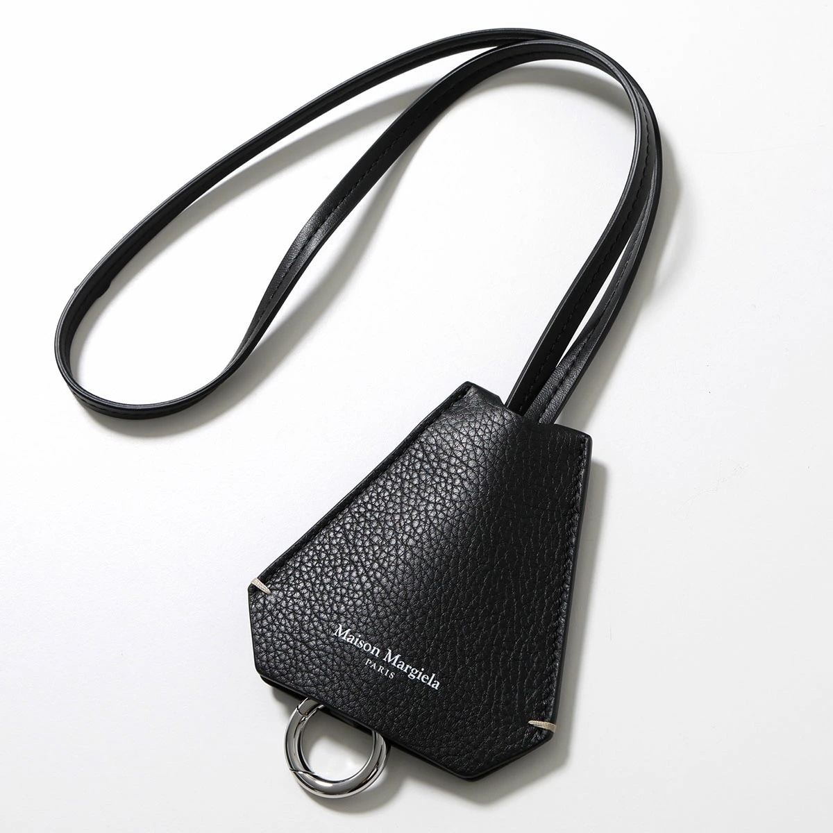 MAISON MARGIELA メゾンマルジェラ キーリング SA2UA0010 P7268 メンズ レザー キーストラップ ネックストラップ チャーム ロゴ H8419 SA2UA0010P7268