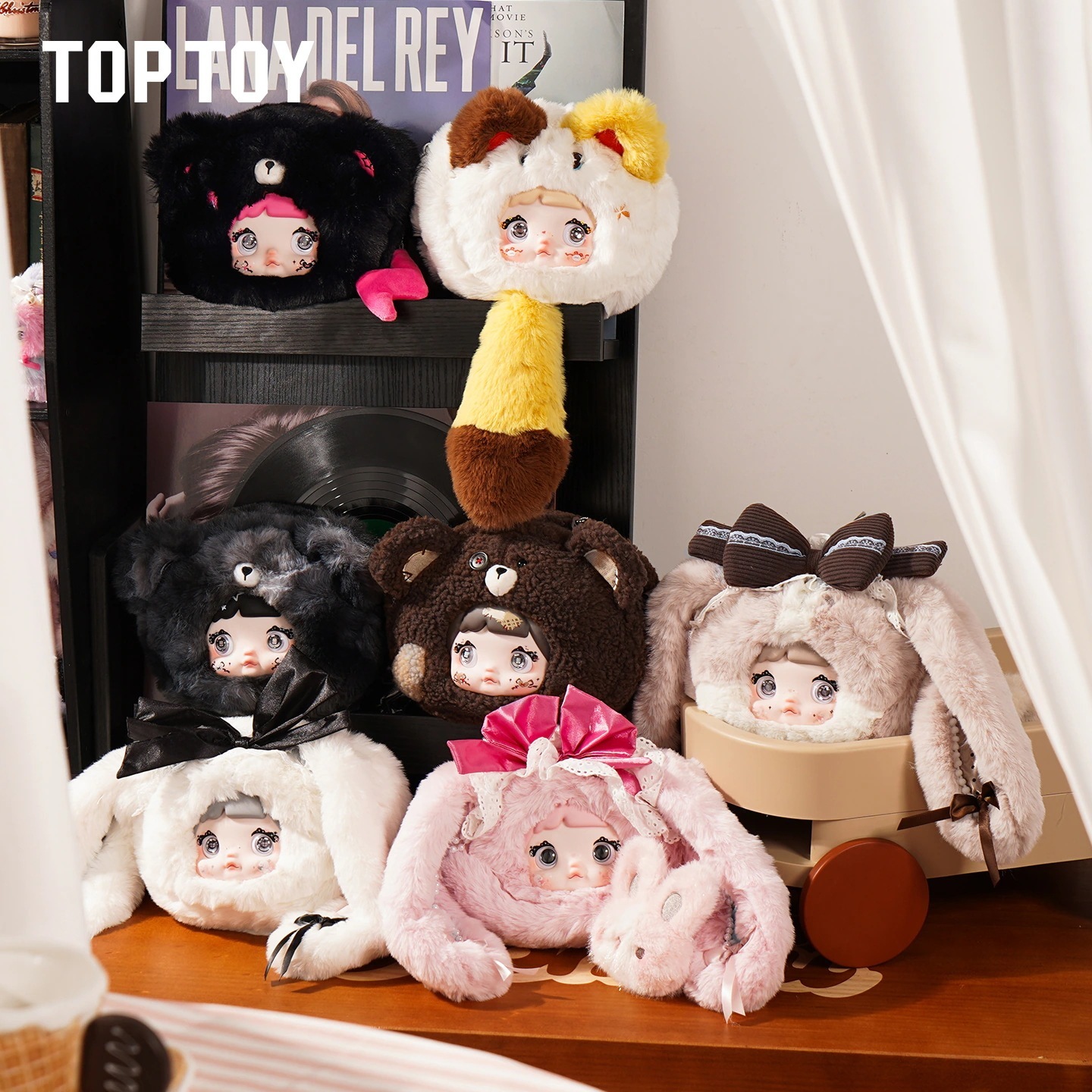 正規品 TOP TOY 糯米児 収納かわいいバッグシリーズ 雪うさぎ 伯爵ティー 桜パイ ロックベア スターベア ブラウニーベア 招き猫 中国限定 ブラインドボックス ぬいぐるみ 未開封 フィギュア