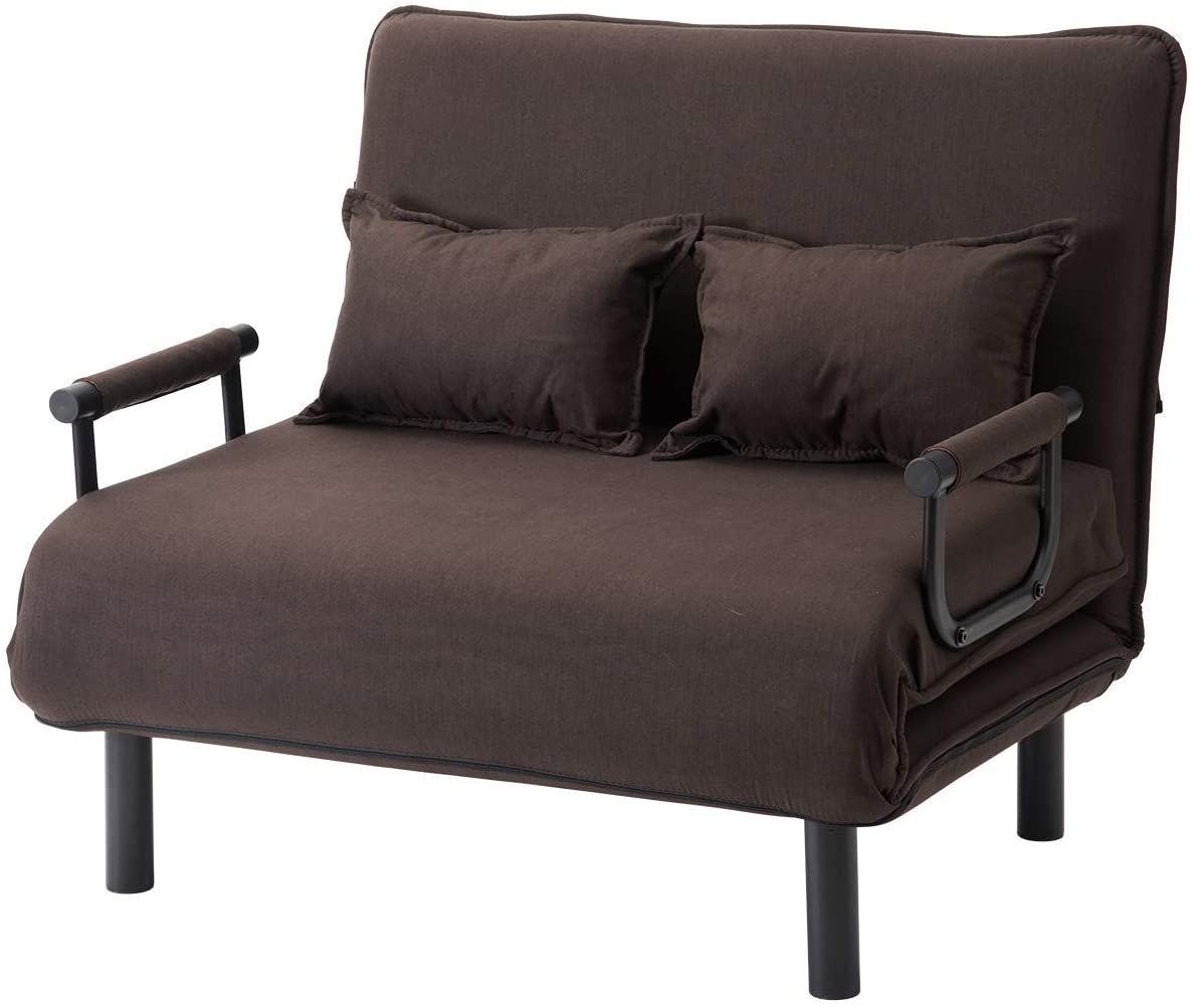 [国内発送 送.料無料]A52 ソファベッド 折りたたみ 3WAY ファブリック生地 カウチソファー 幅60 肘付き 一人掛け 二人掛け カウチ リクライニング 一人暮らし 組立品