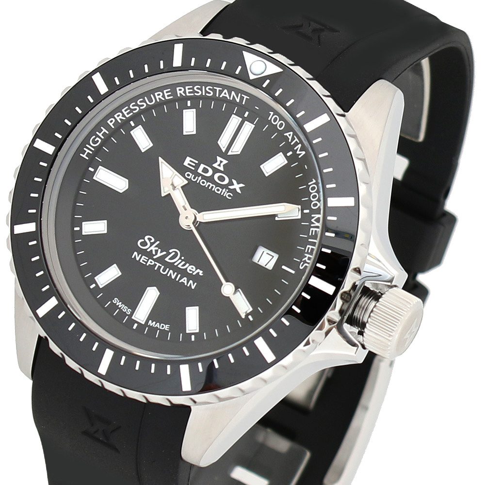 腕時計 80120-3NCA-NIN メンズ スカイダイバー ネプチュニアン オートマティック NEPTUNIAN AUTOMATIC 自動巻き ブラック
