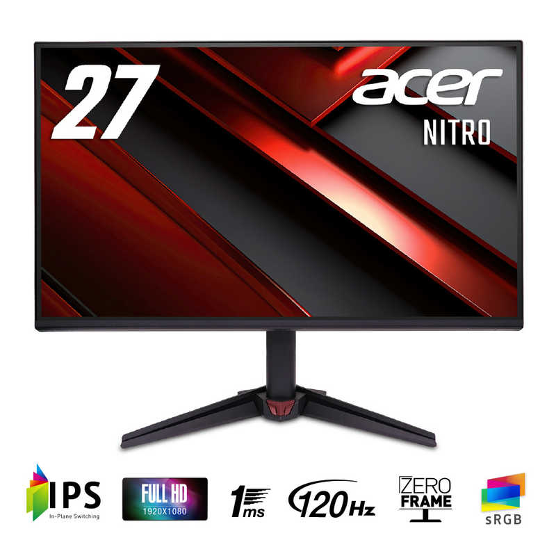 ACER エイサー　ゲーミング液晶ディスプレイ NITRO VG0 ［27型 /フルHD(1920×1080) /ワイド］ ブラック　VG270Gbmipx