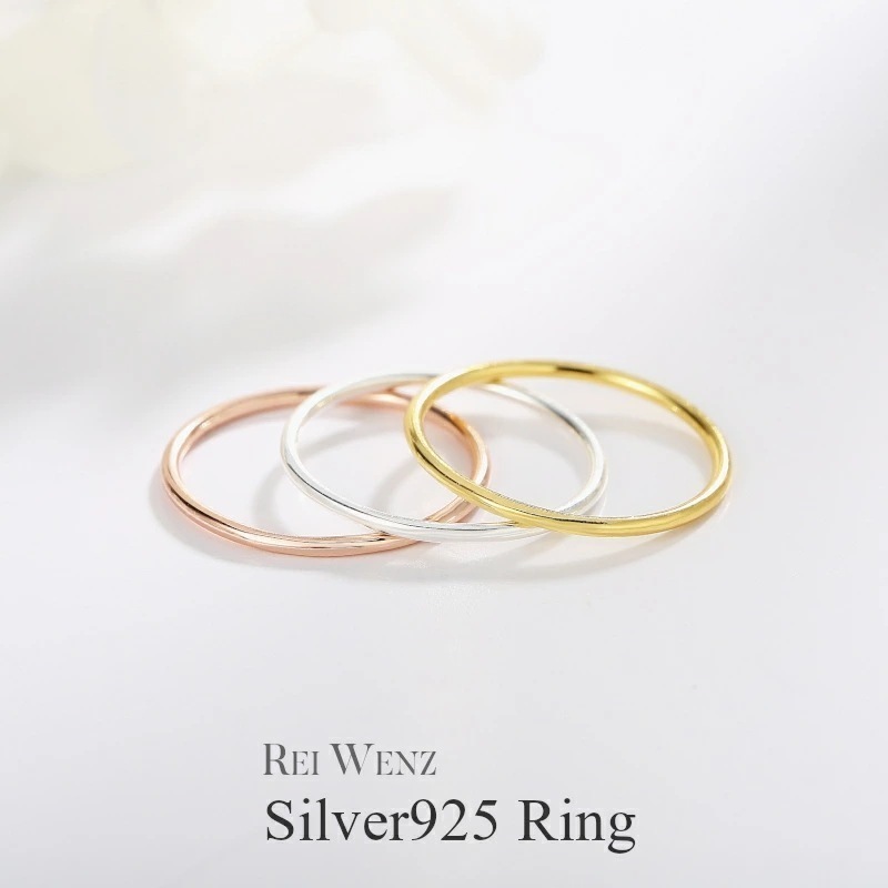 【高品質Silver925】シルバー リング 指輪 レディース シルバー ゴールド ピンクゴールド 細 華奢 シンプル デザインリング Silver925 おしゃれ プレゼント アレルギー 安心