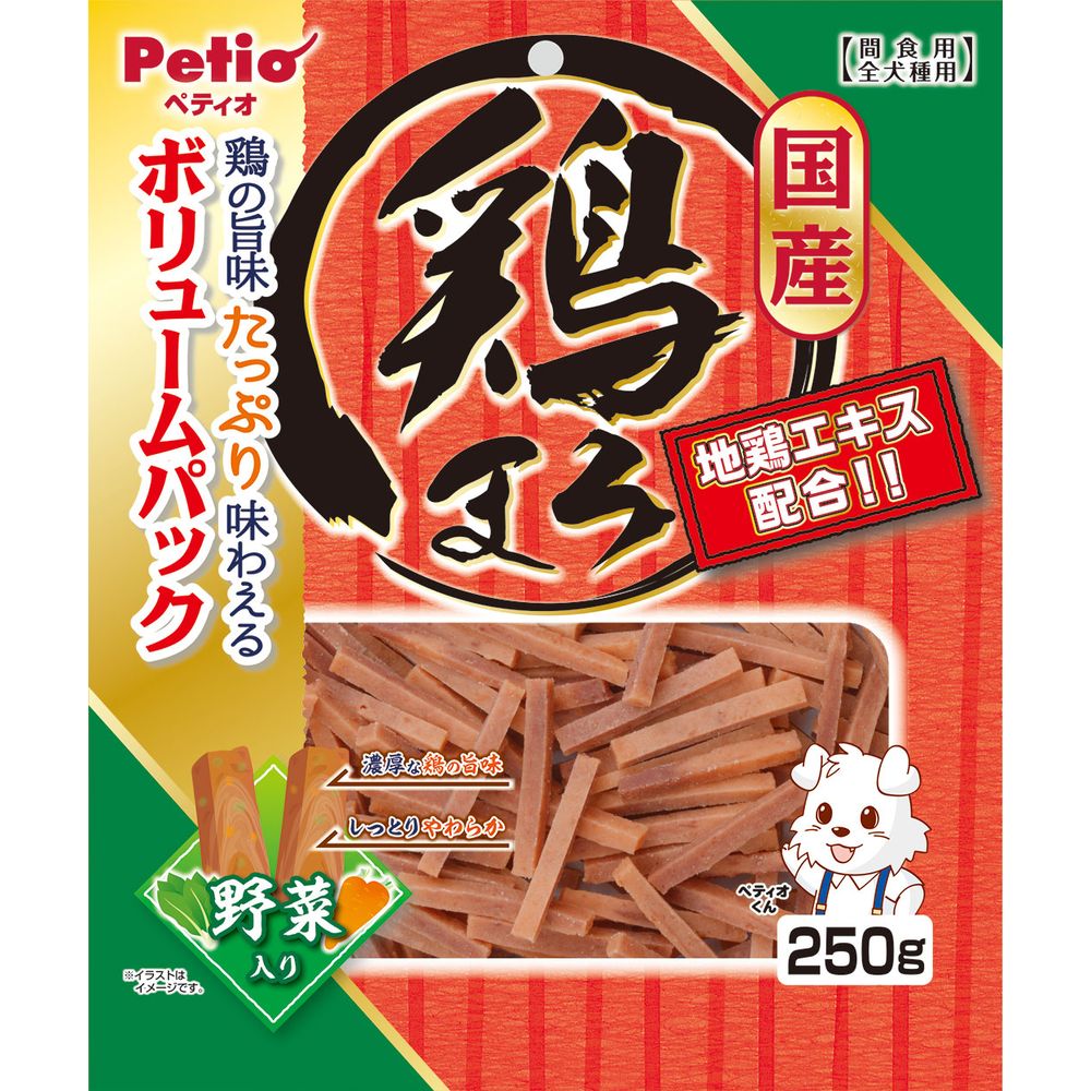 （まとめ買い）鶏まろ 野菜入り 250g 犬用おやつ [x15]