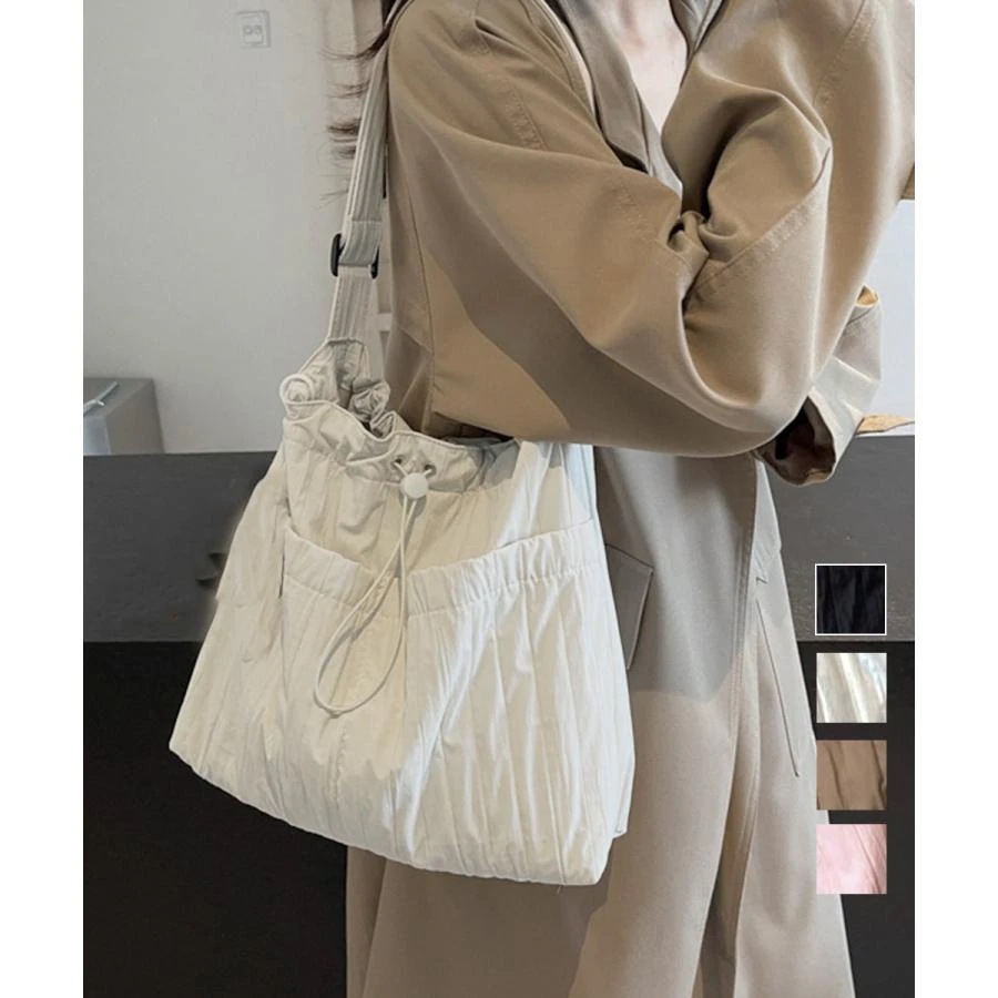 [ 期間限定] 韓国人気 ショルダーバッグ 大容量 巾着バッグ