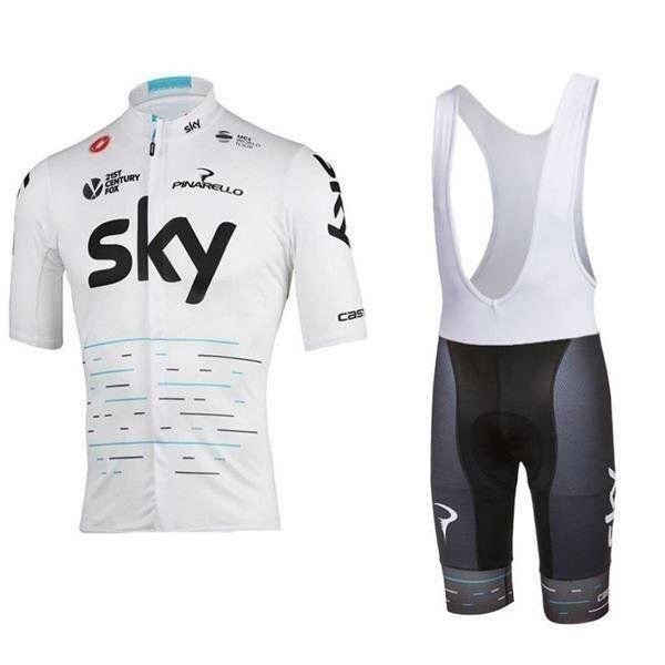 メンズ 半袖 SKY サイクリング裏ウエア バイク 運動 サイクルウェア 速乾 自転車ウェア 吸汗 ジャケット 白