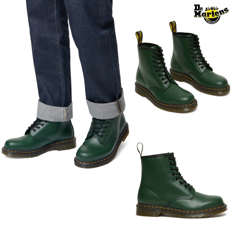 DR.MARTENS 1460 8 ホール ブーツ SMOOTH グリーン 11822207