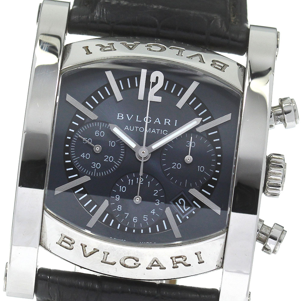 ブルガリ BVLGARI AA44SCH アショーマ クロノグラフ デイト 自動巻き メンズ _821904【中古】