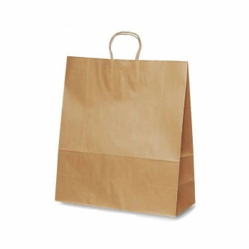 自動紐手提袋 T-15 茶無地 1546 50枚