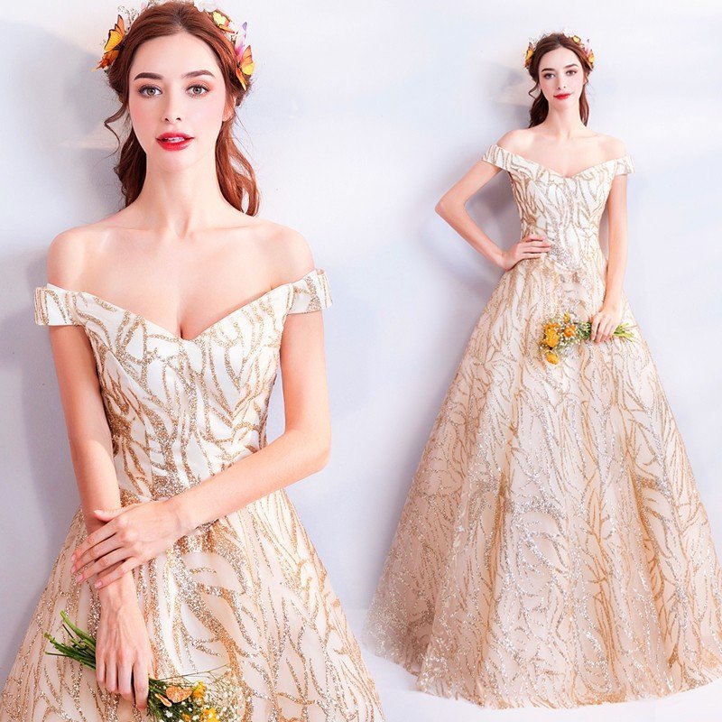 ピアノ演奏会 安い ロングドレス 結婚式 花嫁ドレス ウエディングドレス カラードレス 二次会 パー