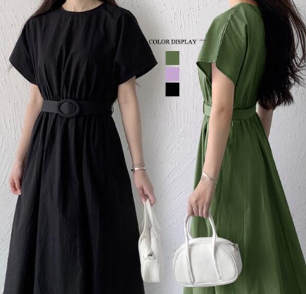 時間限定春夏人気新品 韓国ファッション 春夏の 大きいサイズ 半袖 長袖 ロングワンピ コ