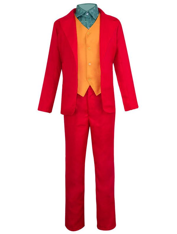 ジョーカー JOKER 風 コスチューム 4点セット（ジャケット＋ズボン＋シャツ＋ベスト） コスプレ衣装 サイズ S―XXL