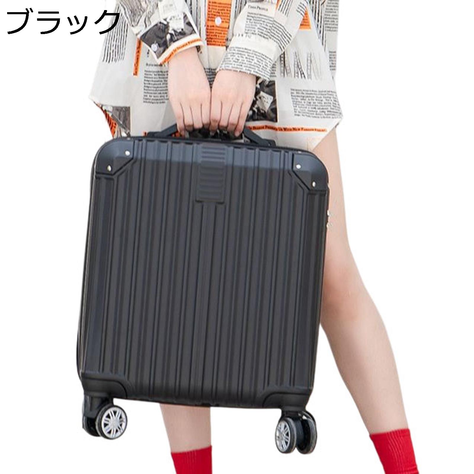 スーツケース 機内持込 静音 軽量 小型 41L 耐衝撃 四角 防水 キャリーケース 鍵付き 盗難防止 USB充電口 ダブルキャスター 360度回転 多段階キャリーバー おしゃれ 北欧 ブラック 旅行
