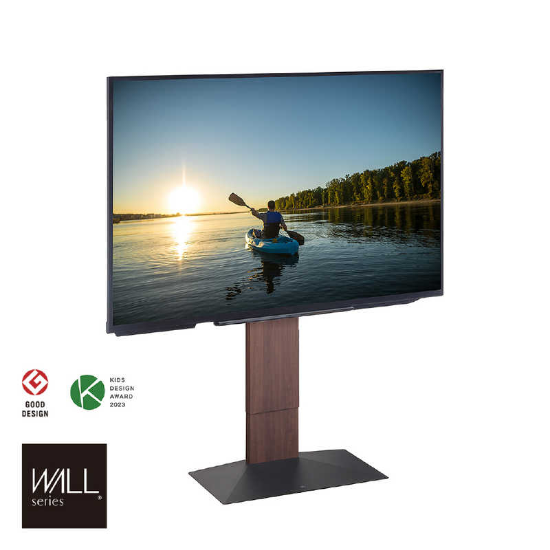ナカムラ　32～80インチ対応 テレビスタンド WALL V3 (ロータイプ) ウォールナット　WLTVB5238