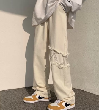 ボトムス モップパンツ レギュラー丈 ストレート ワイド ストリート ポケット ウエストゴム ポリエステル シンプル カジュアル かっこいい ラフ メンズライク スポーティー ルーズ 個性的 抜け感